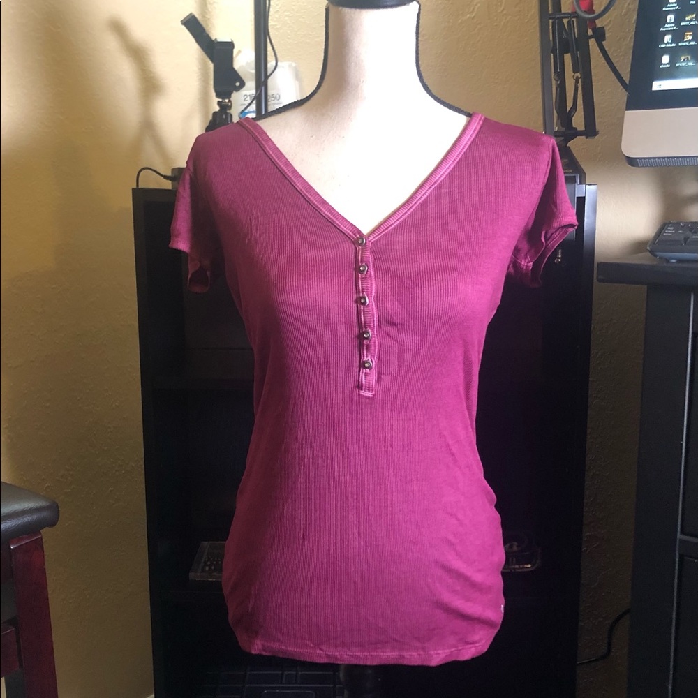 Guess Perfect Henley Jewel Button Top